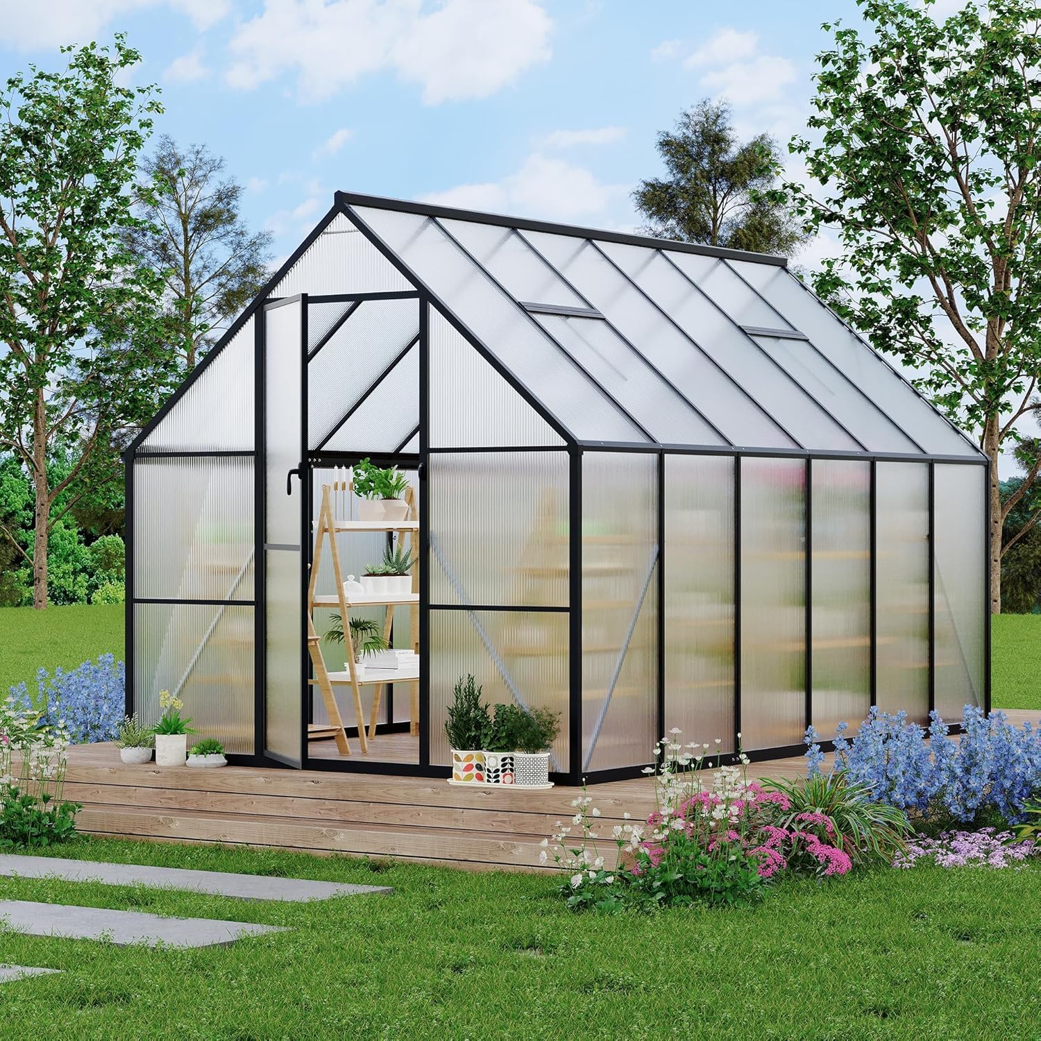 Amazon.com : Greenhouse 6x9 FT Aluminum-Framed Heavy Duty
